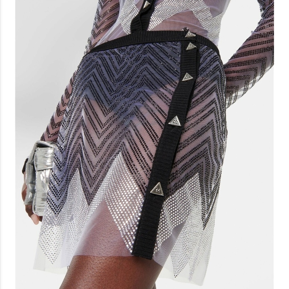 MISSONI***Stylish Black and Silver Crystal Embellished Skirt***$1530
